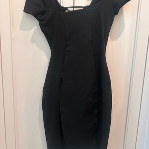 TA3 cinching Black Mini Dress
